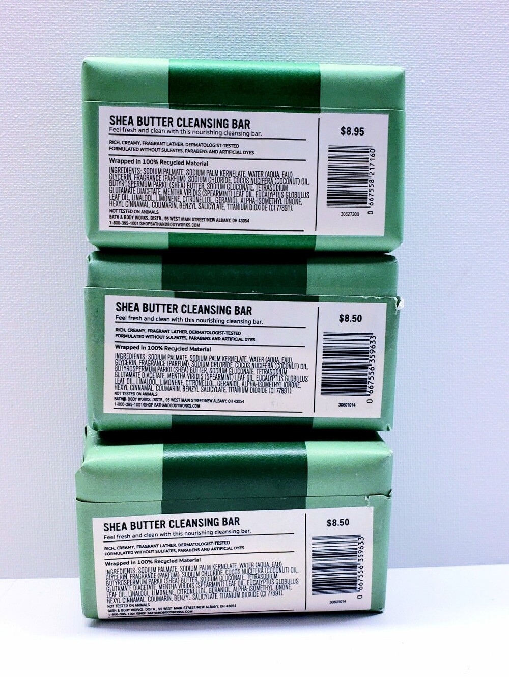 Bath & Body Works EUCALYPTUS SPEARMINT Shea Butter Cleansing Bar, 5 oz (3 Pcs) - Picture 6 of 7